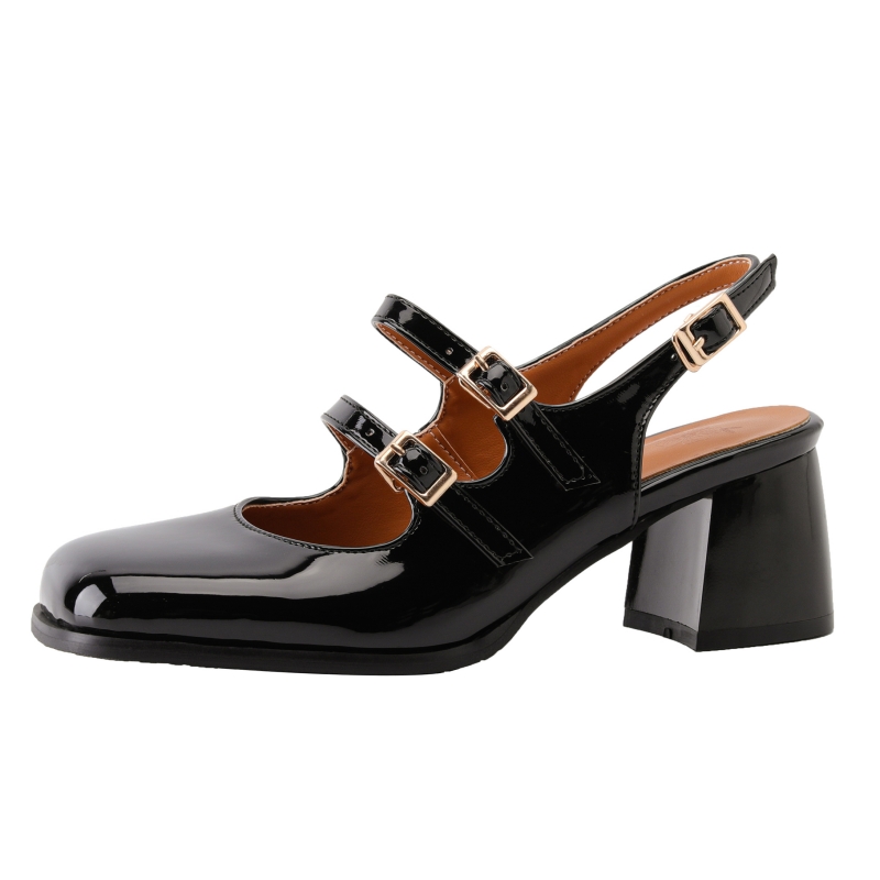 Leather Classic Strap - Chaussures Mary Janes élégantes à talons