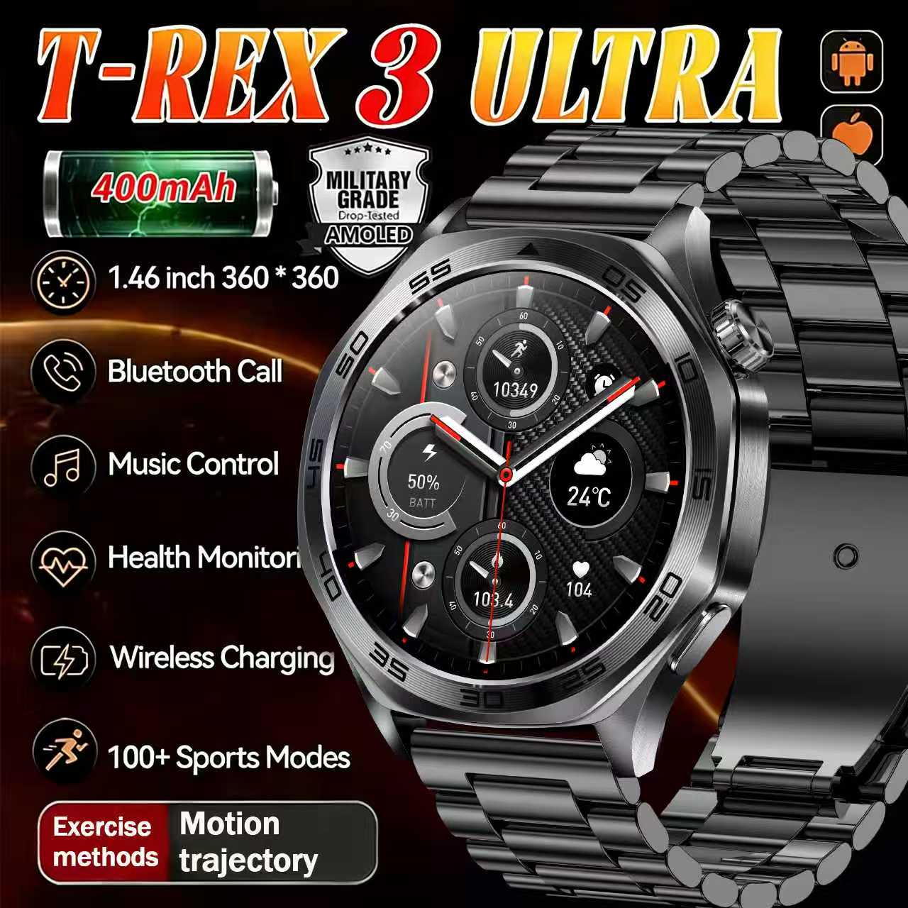 Smartwatch Custom - Montre connectée homme 2026 avec écran