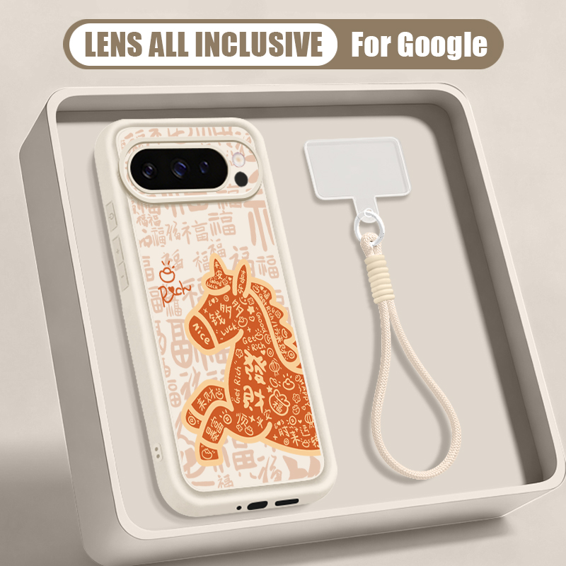 Google Pixel 9 - Coque de téléphone avec lanière de